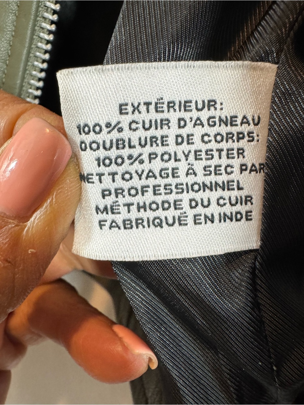 Walter Baker Olive Green Leather Moto Jacket XS - Picture 7 of 8